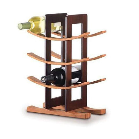 12-Bottle Bamboo Wine Rack, Natural